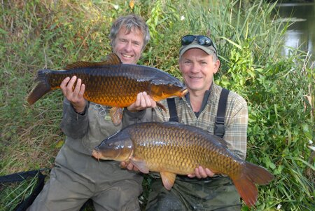 What a fab brace of common for Kingfisher regular Ian Miller. Notice the ottered tail on the top fish. A lucky escape.