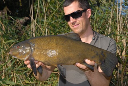 Kingfisher friend Neill and Stephen with a cracking Autumnal Tench